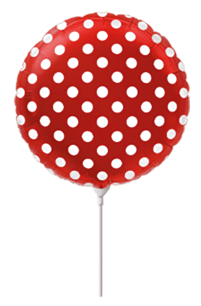 RD DOTS - Red, Mini (9" - 23 cm)