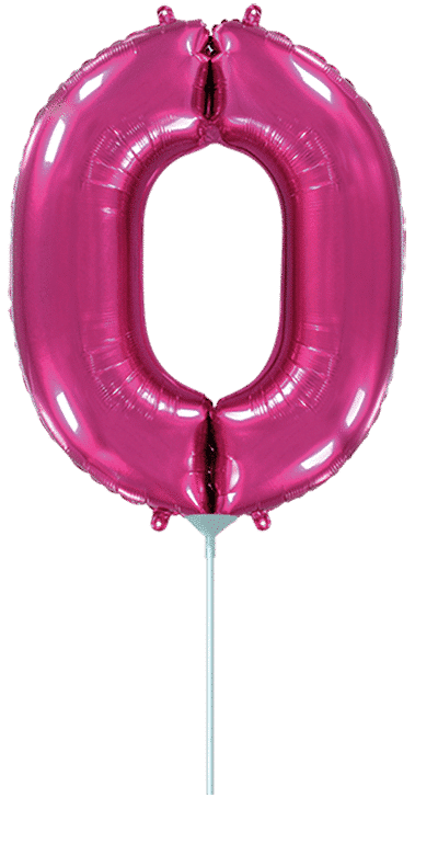 Number 0 Mini - Fuchsia, 14"/35cm