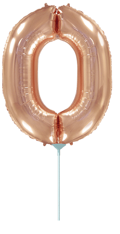 Number 0 Mini - Rose Gold, 14"/35cm