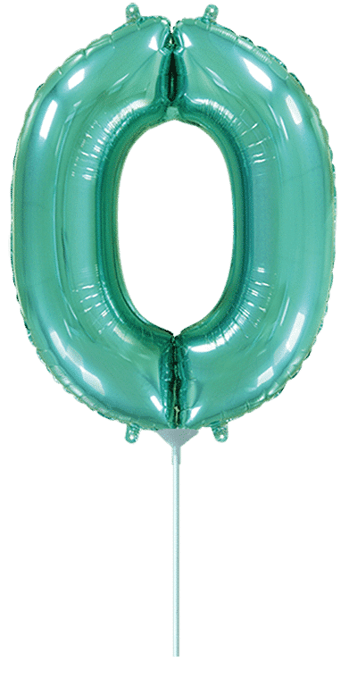 Number 0 Mini - Turquoise, 14"/35cm