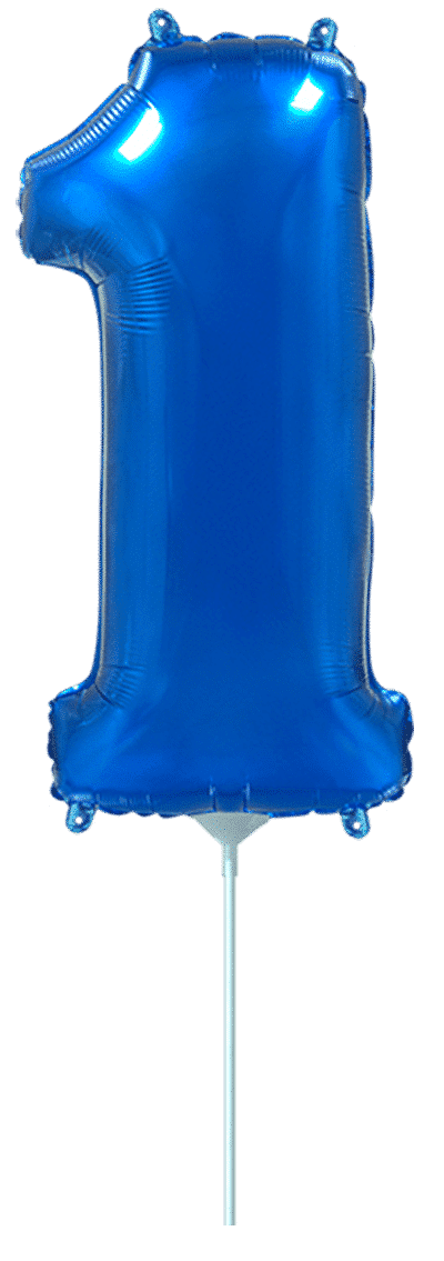 Number 1 Mini - Blue, 14"/35cm