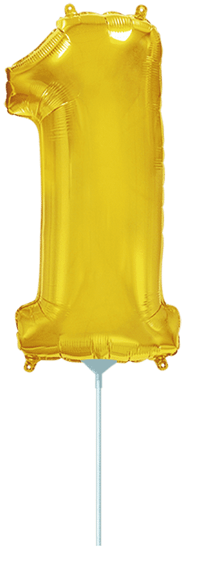 Number 1 Mini - Gold, 14"/35cm