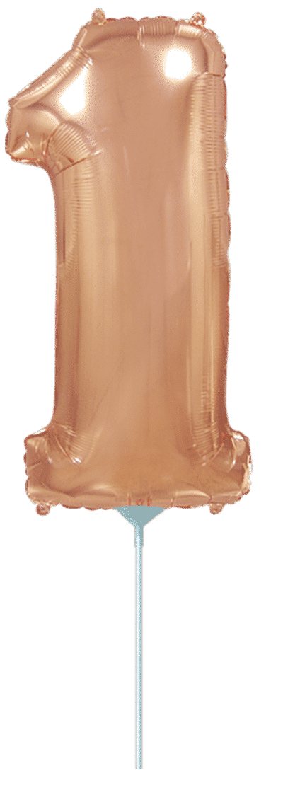 Number 1 Mini - Rose Gold, 14"/35cm