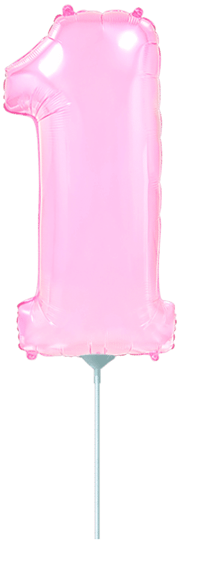 Number 1 Mini - Pastel Pink, 14"/35cm