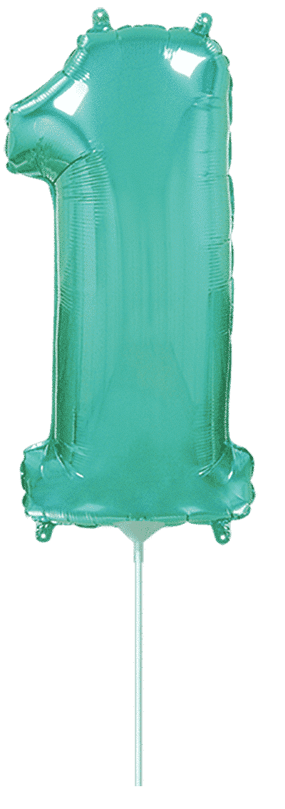 Number 1 Mini - Turquoise, 14"/35cm