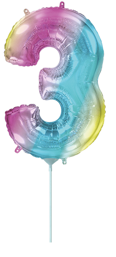 Number 3 Mini - Gradient, 14"/35cm