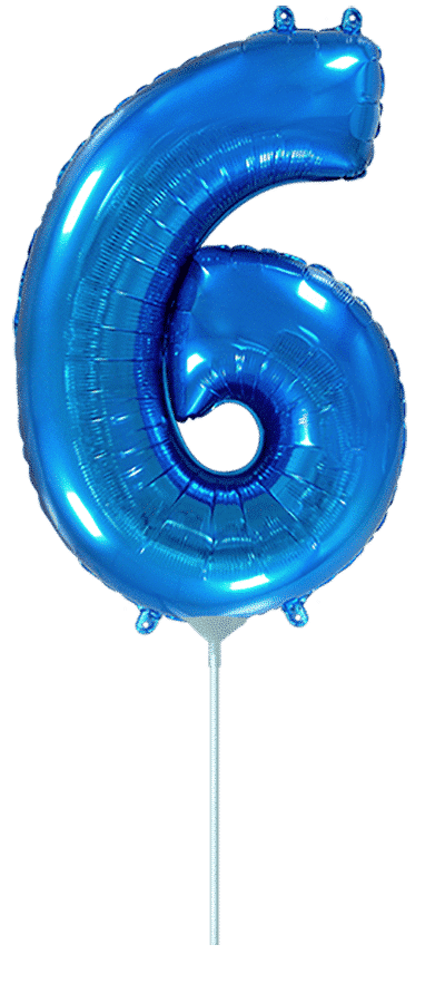 Number 6 Mini - Blue, 14"/35cm