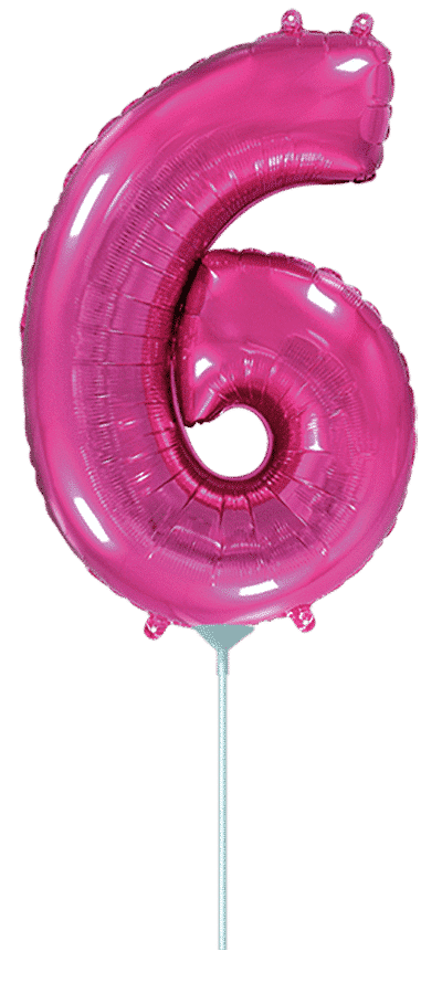 Number 6 Mini - Fuchsia, 14"/35cm