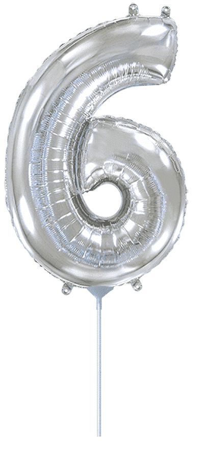 Number 6 Mini - Silver, 14"/35cm