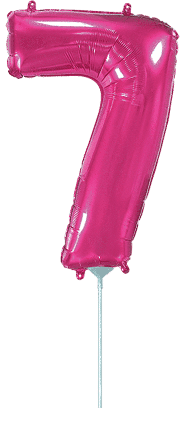 Number 7 Mini - Fuchsia, 14"/35cm