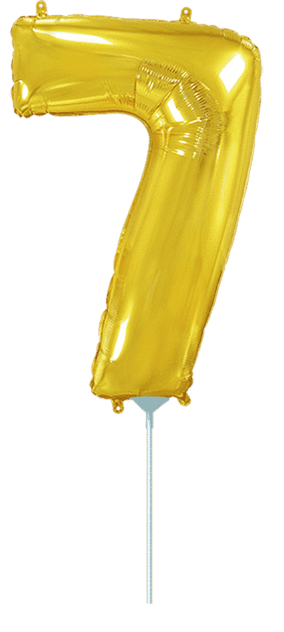 Number 7 Mini - Gold, 14"/35cm