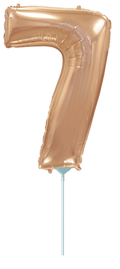 Number 7 Mini - Rose Gold, 14"/35cm