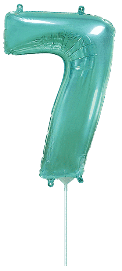 Number 7 Mini - Turquoise, 14"/35cm