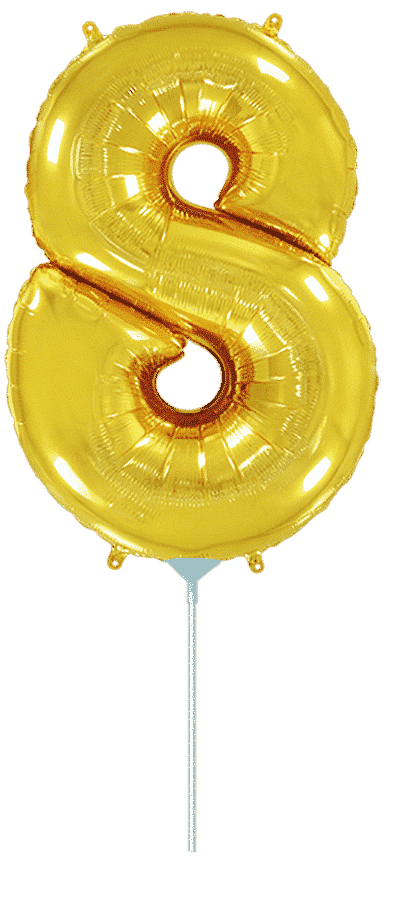 Number 8 Mini - Gold, 14"/35cm