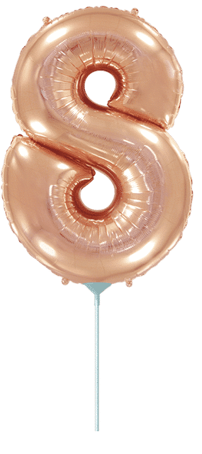 Number 8 Mini - Rose Gold, 14"/35cm
