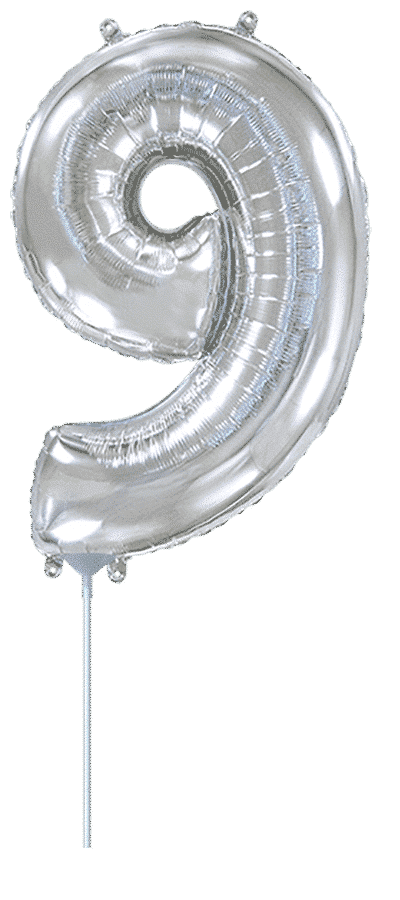 Number 9 Mini - Silver, 14"/35cm