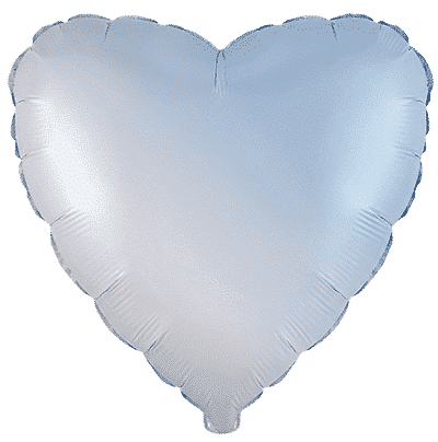 Heart - Regular (18" - 45 cm ), Baby Gradient Blue