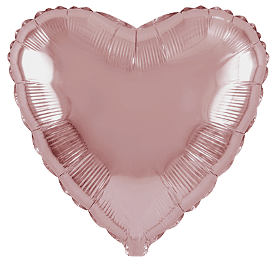Heart - Regular (18" - 45 cm ), Rose Gold