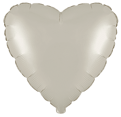 Heart - Regular (18" - 45 cm ), Satin Cream
