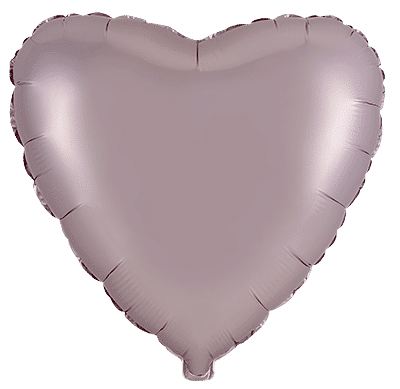 Heart - Regular (18" - 45 cm ), Satin Mushroom