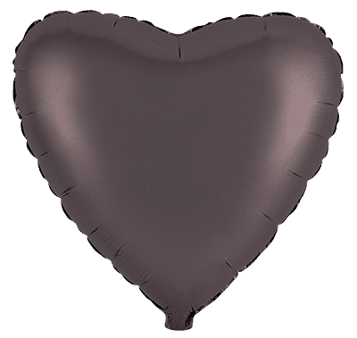Heart - Regular (18" - 45 cm ), Satin Brown