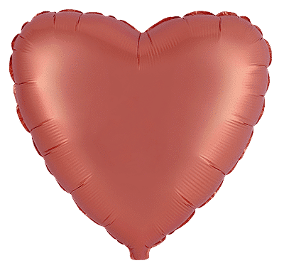 Heart - Regular (18" - 45 cm ), Satin Orange