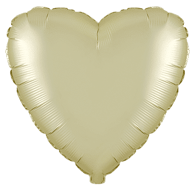 Heart - Regular (18" - 45 cm ), Satin Pastel Gold