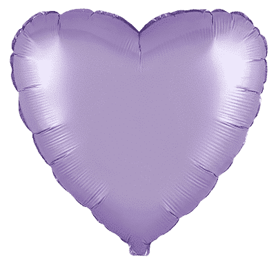 Heart - Regular (18" - 45 cm ), Satin Pastel Lilac