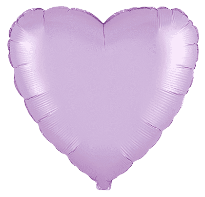Heart - Regular (18" - 45 cm ), Satin Pastel Pink