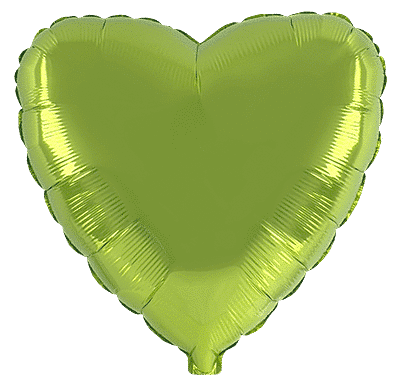 Heart - Regular (18" - 45 cm ), Lime Green