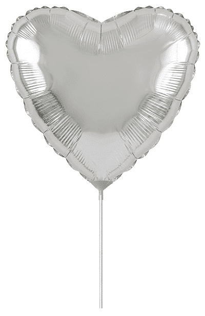 Heart Mini - Mini (9" - 23 cm), Silver