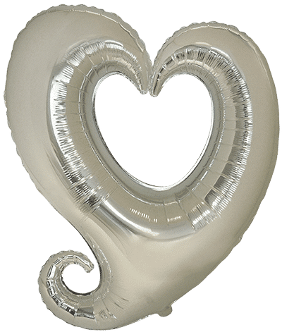 Shape Y - Silver, 24"/62cm.h x40"/103cm.w