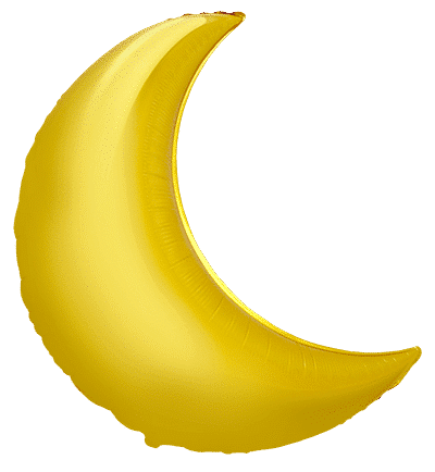 Half Moon - Gold, 35"/88cm.h x 24"/62cm.w
