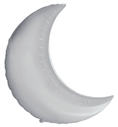 Half Moon - Silver, 35"/88cm.h x 24"/62cm.w