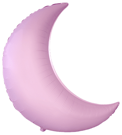 Half Moon - Pastel Pink, 35"/88cm.h x 24"/62cm.w