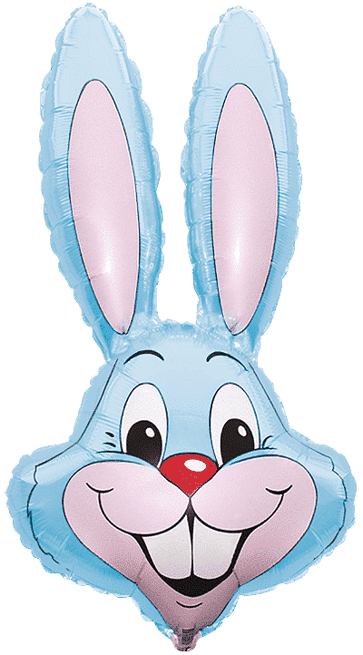 Rabbit - 35"/90cm.h x 23"/58cm.w, Pastel Blue