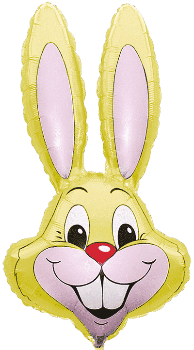 Rabbit - 35"/90cm.h x 23"/58cm.w, Pastel Yellow