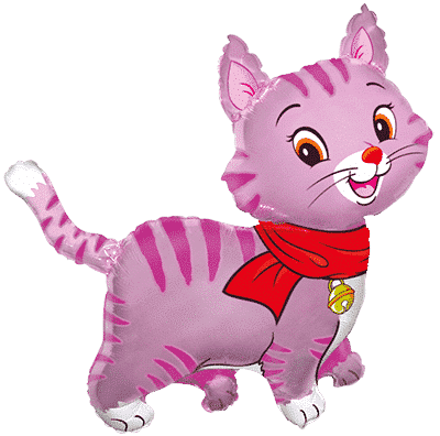 Lovely Cat - 36"/91cm.h x 37"/93cm.w, Fuchsia