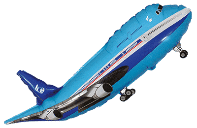 Plane - Blue, 20"/52cm.h x 39"/100cm.w