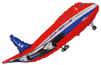 Plane - Red, 20"/52cm.h x 39"/100cm.w