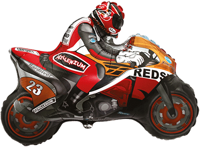 Moto Racing - Orange, 26"/66cm.h x 33"/84cm.w