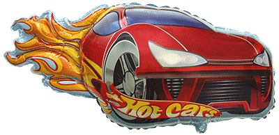Hot Car - 17"/43cm.h x 31"/79cm.w, Red