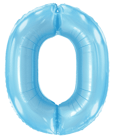 Number 0 - Pastel Blue, 40"/102cm