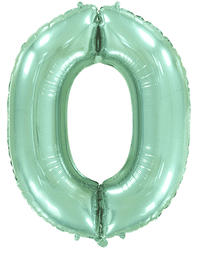 Number 0 - Pastel Mint, 40"/102cm