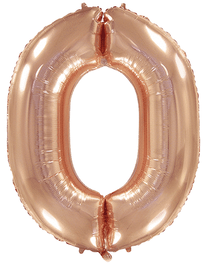 Number 0 - Rose Gold, 40"/102cm