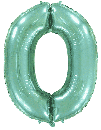 Number 0 - Turquoise, 40"/102cm