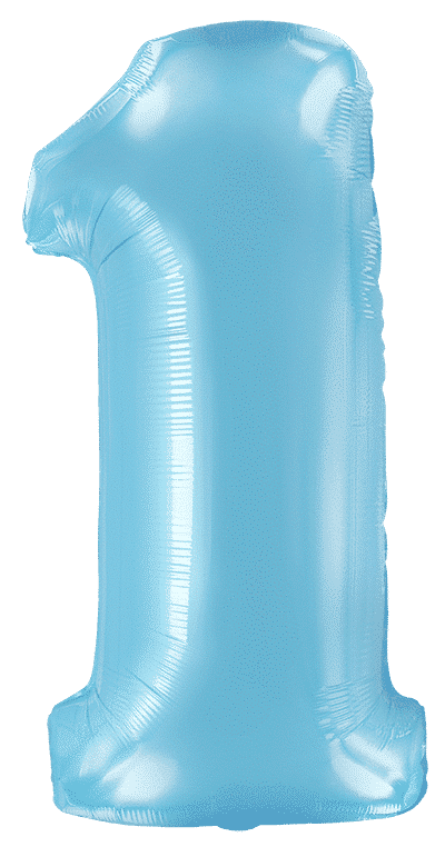 Number 1 - Pastel Blue, 40"/102cm