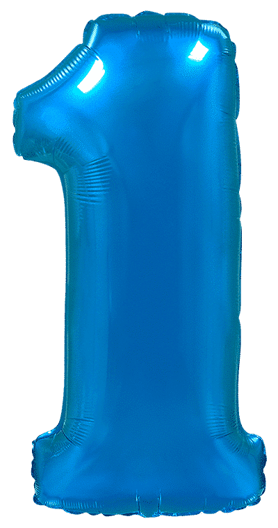Number 1 - Blue, 40"/102cm