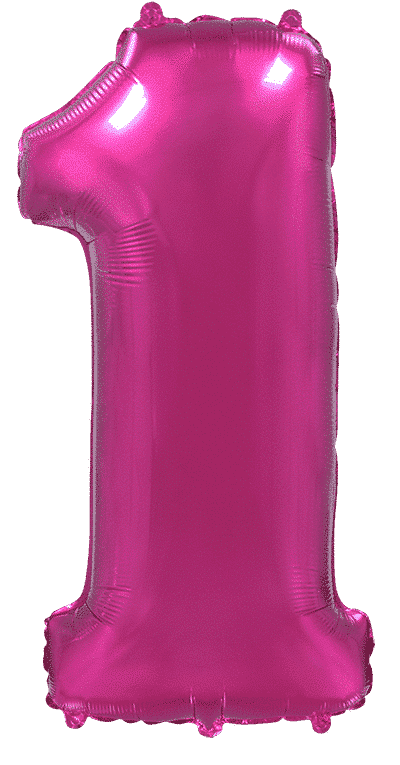 Number 1 - 26"/67cm, Fuchsia