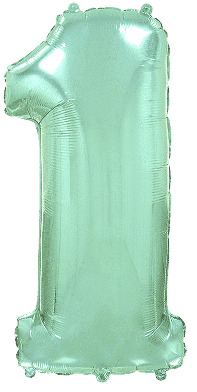 Number 1 - Pastel Mint, 40"/102cm